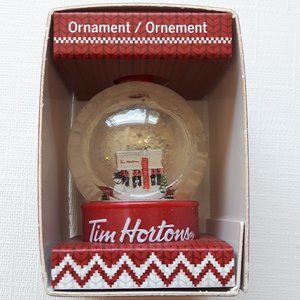 Tim Horton's Snow Globe Ornament 2015 NIB